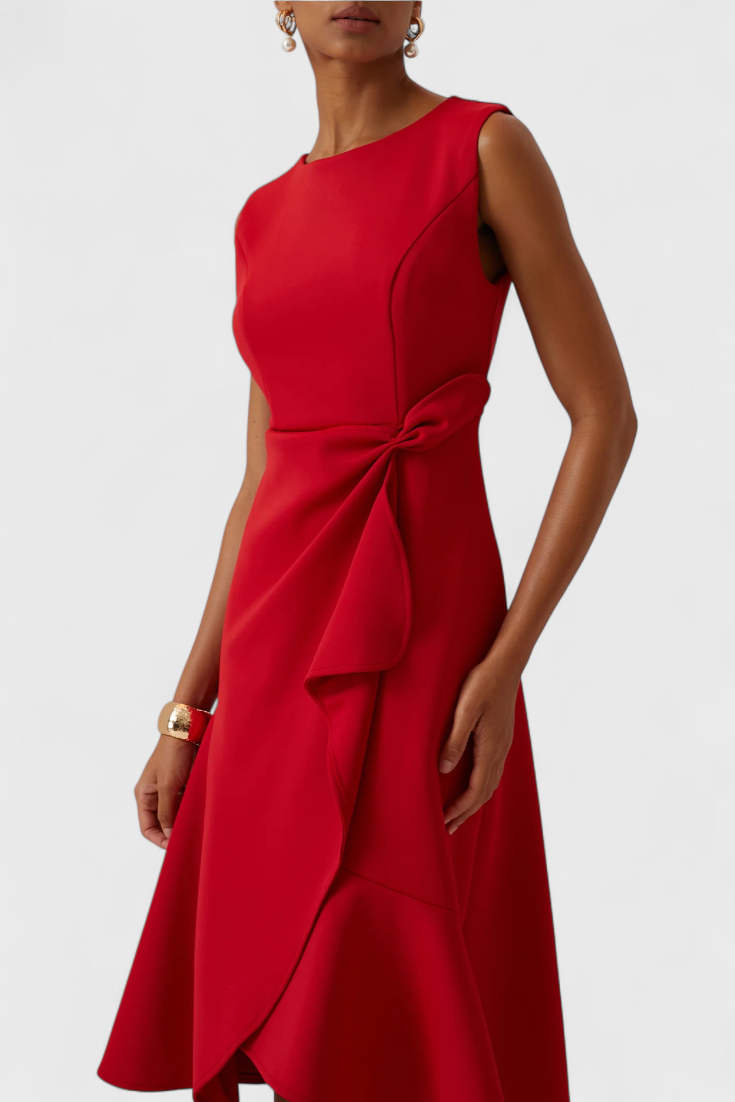 Vestido midi drapeado | Claudia