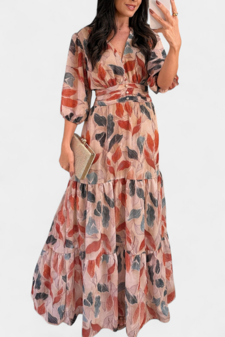 Vestido largo floral | Aísha