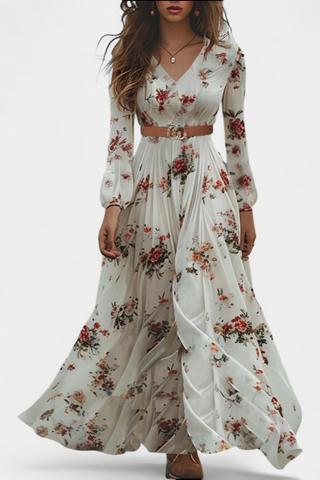 Vestido largo floral | Amanda