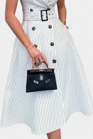 Vestido midi a rayas | Diana