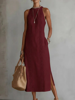 JIMENA | VESTIDO MIDI DE LINO