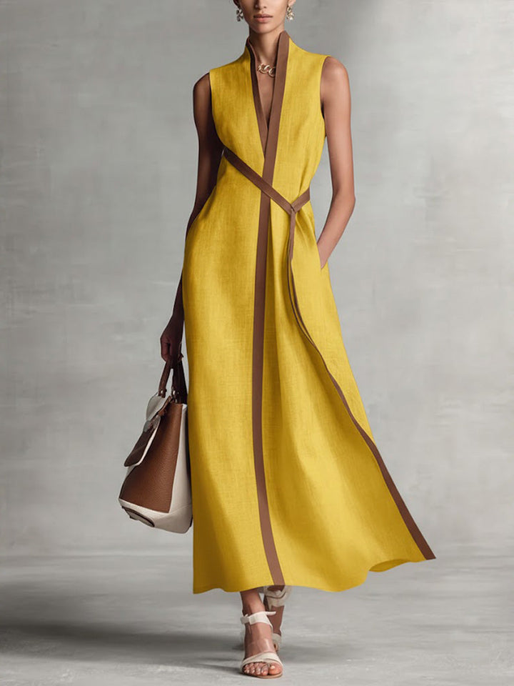 Vestido sin mangas para mujer, casual y holgado, con cuello alto.