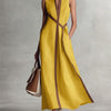 Vestido sin mangas para mujer, casual y holgado, con cuello alto.