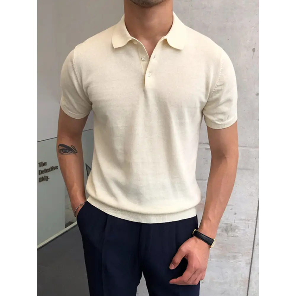 Refined Knit Polo Shirt