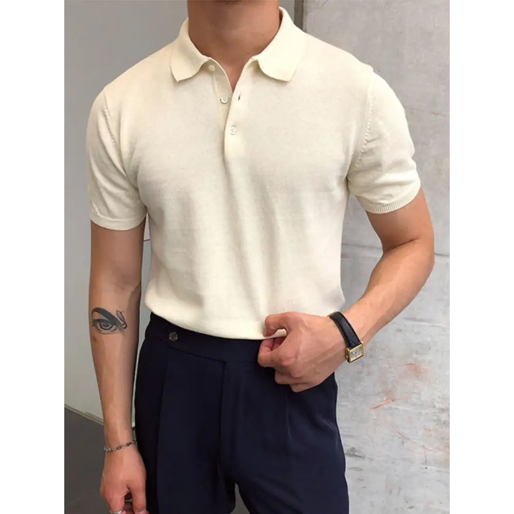 Refined Knit Polo Shirt