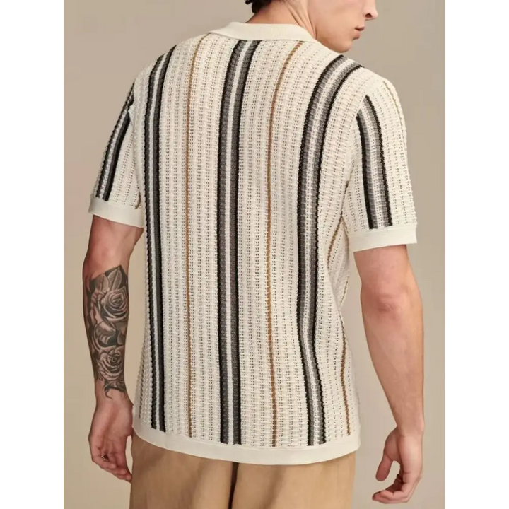 Camisa de Punto a Rayas | Retro