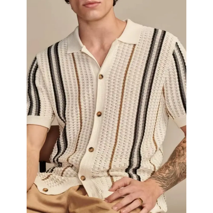 Camisa de Punto a Rayas | Retro
