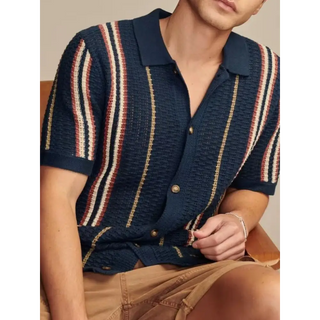 Camisa de Punto a Rayas | Retro