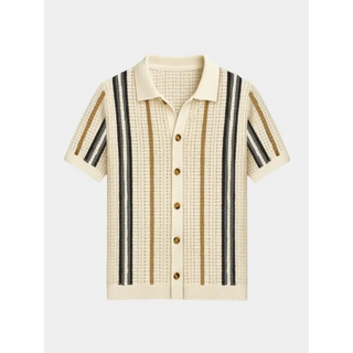 Camisa de Punto a Rayas | Retro