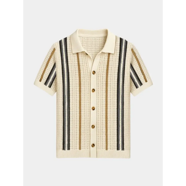 Camisa de Punto a Rayas | Retro