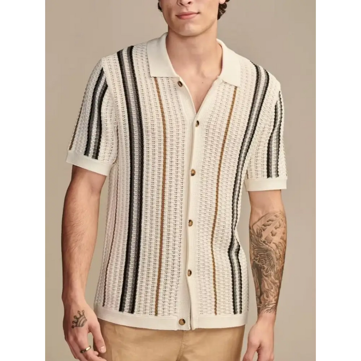 Camisa de Punto a Rayas | Retro