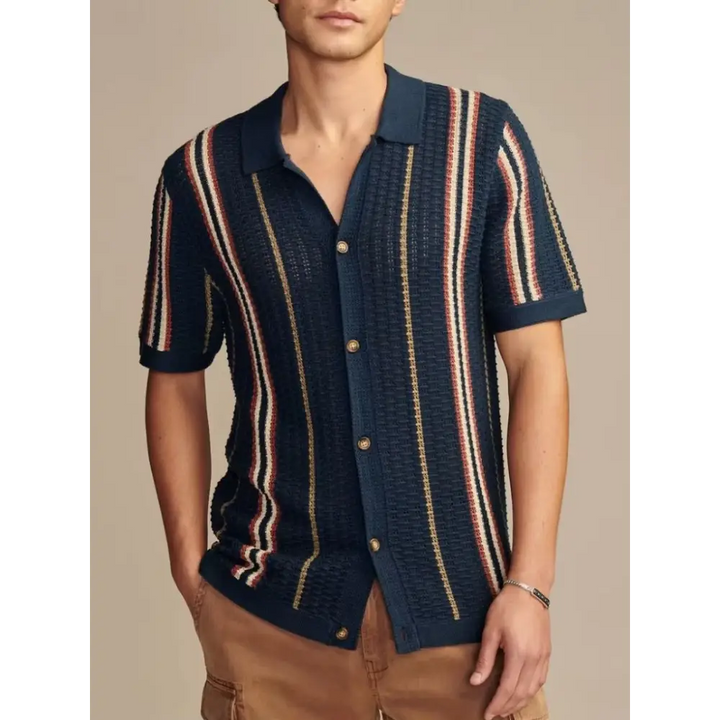 Camisa de Punto a Rayas | Retro