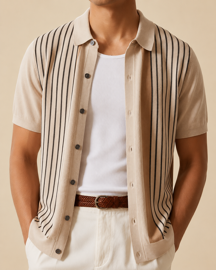 Camisa de Punto Rayada | Riviera