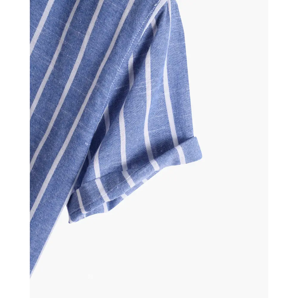 Camisa de Lino a Rayas | Santorini