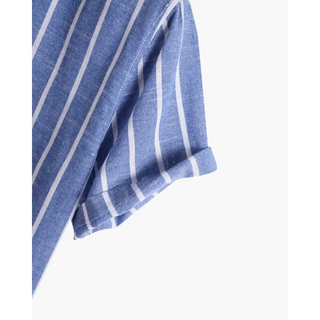 Camisa de Lino a Rayas | Santorini