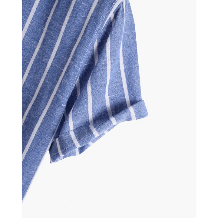 Camisa de Lino a Rayas | Santorini