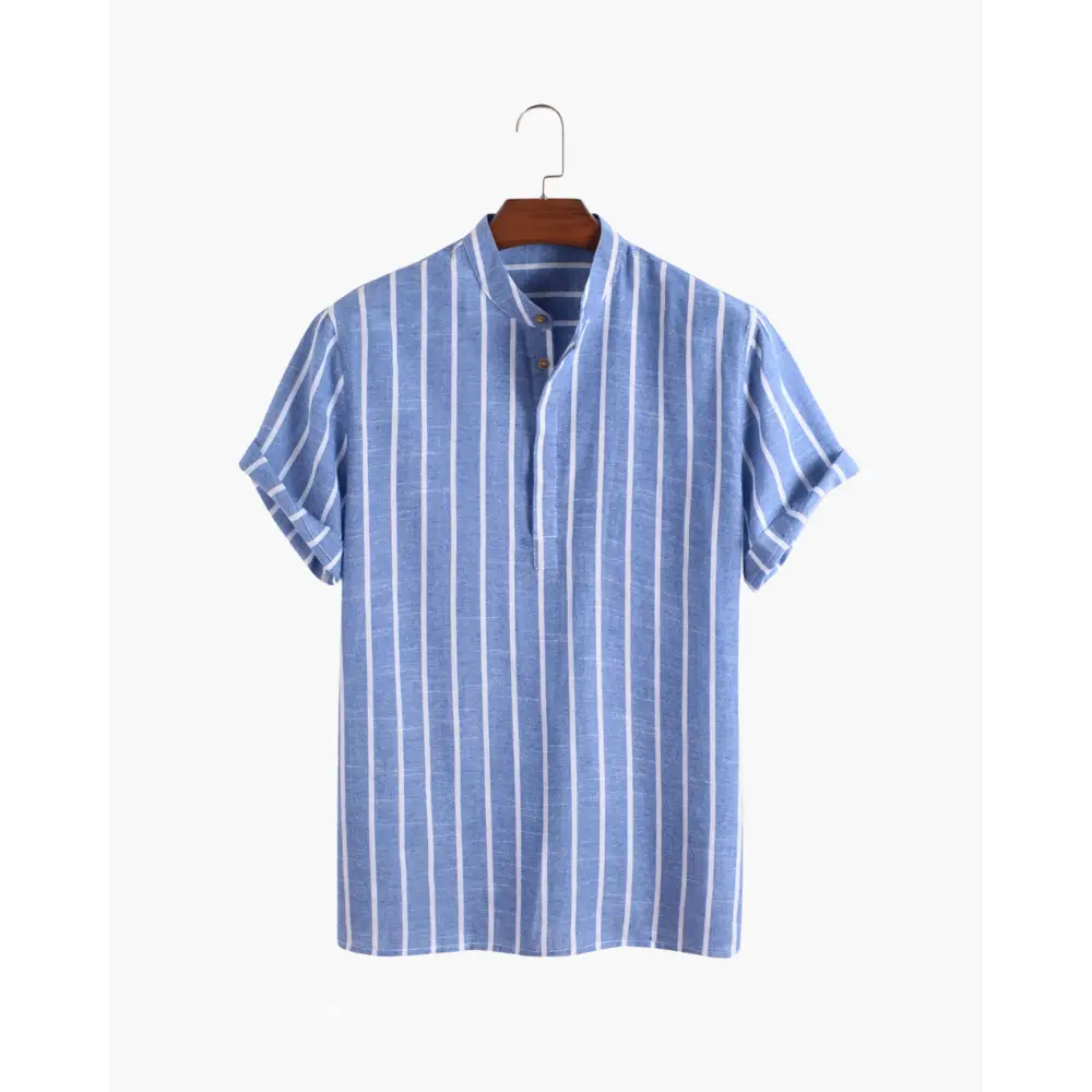 Camisa de Lino a Rayas | Santorini