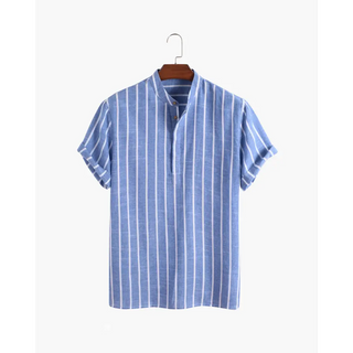 Camisa de Lino a Rayas | Santorini