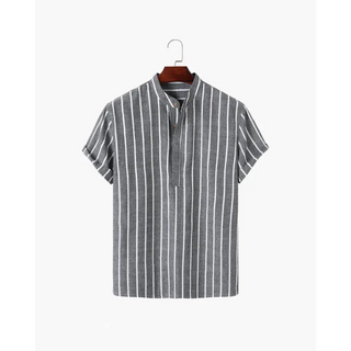 Camisa de Lino a Rayas | Santorini
