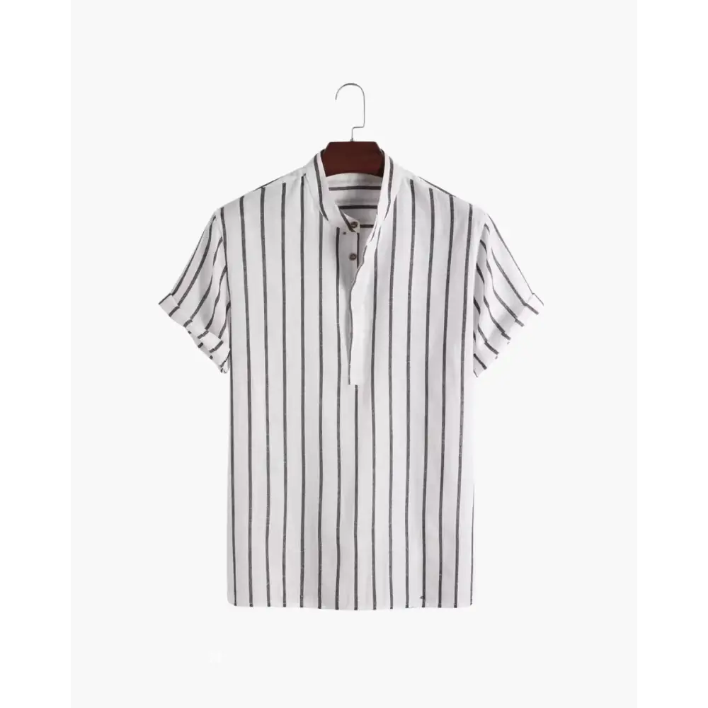 Camisa de Lino a Rayas | Santorini