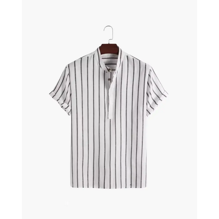 Camisa de Lino a Rayas | Santorini