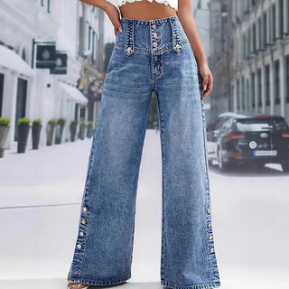 Aveline™ | Jeans de tiro alto y pierna ancha