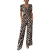 🎁Novedad: 50 % de descuento 💥 Mono con escote en V y piernas anchas, estampado de leopardo