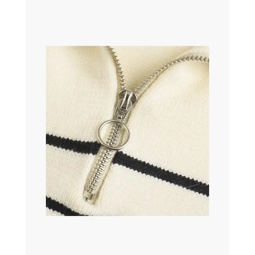 Jersey de Media Cremallera a Rayas | Belgravia