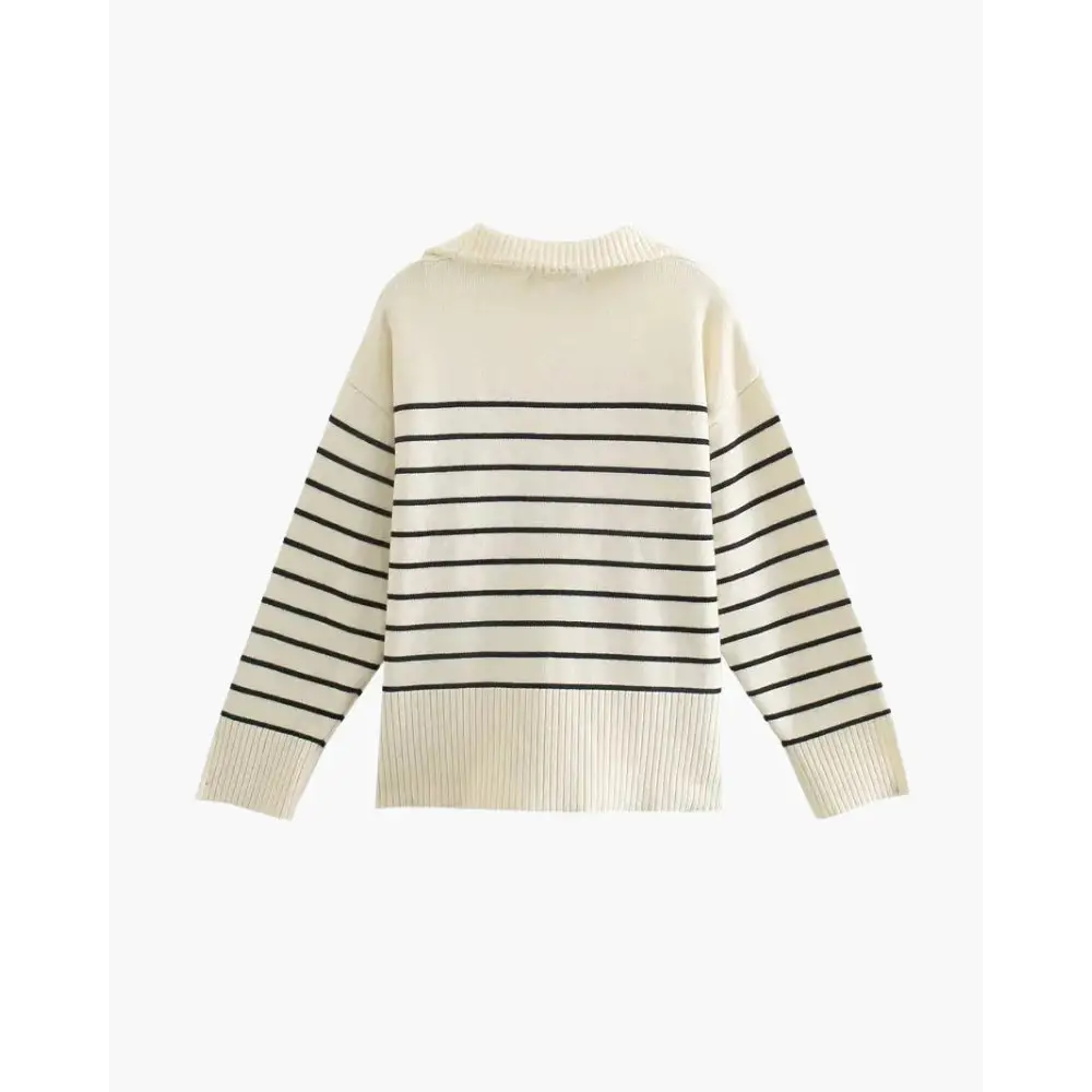 Jersey de Media Cremallera a Rayas | Belgravia