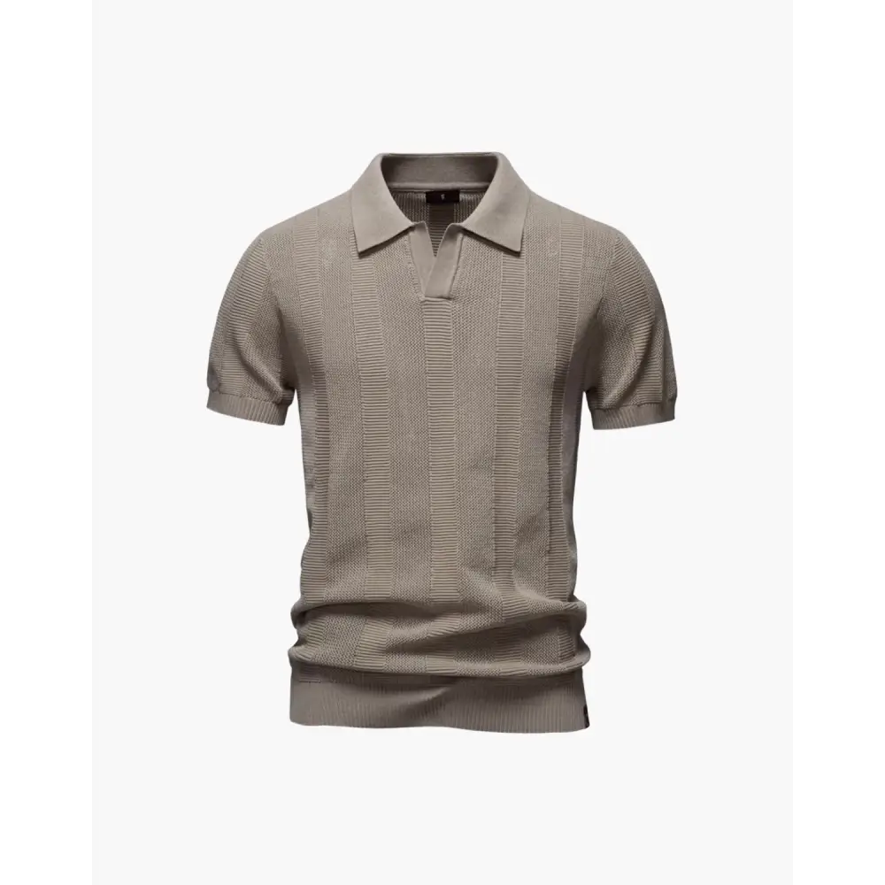 Textured Knit Polo Shirt