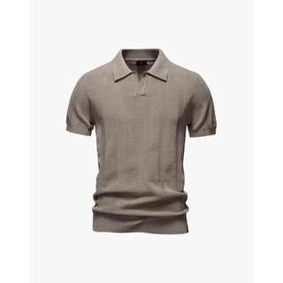 Textured Knit Polo Shirt