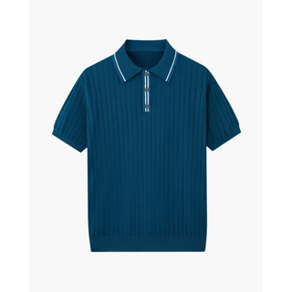 Textured Knit Polo Shirt
