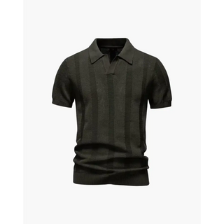 Textured Knit Polo Shirt