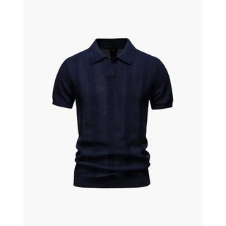 Textured Knit Polo Shirt