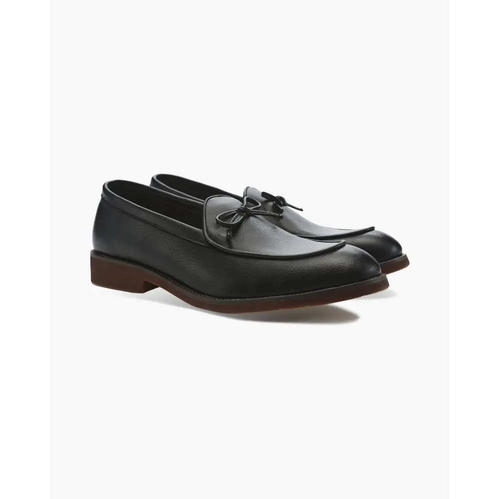 Timeless Bow Tie Leather Loafers