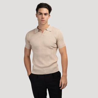 Polo Acanalado Cuello V | Capri