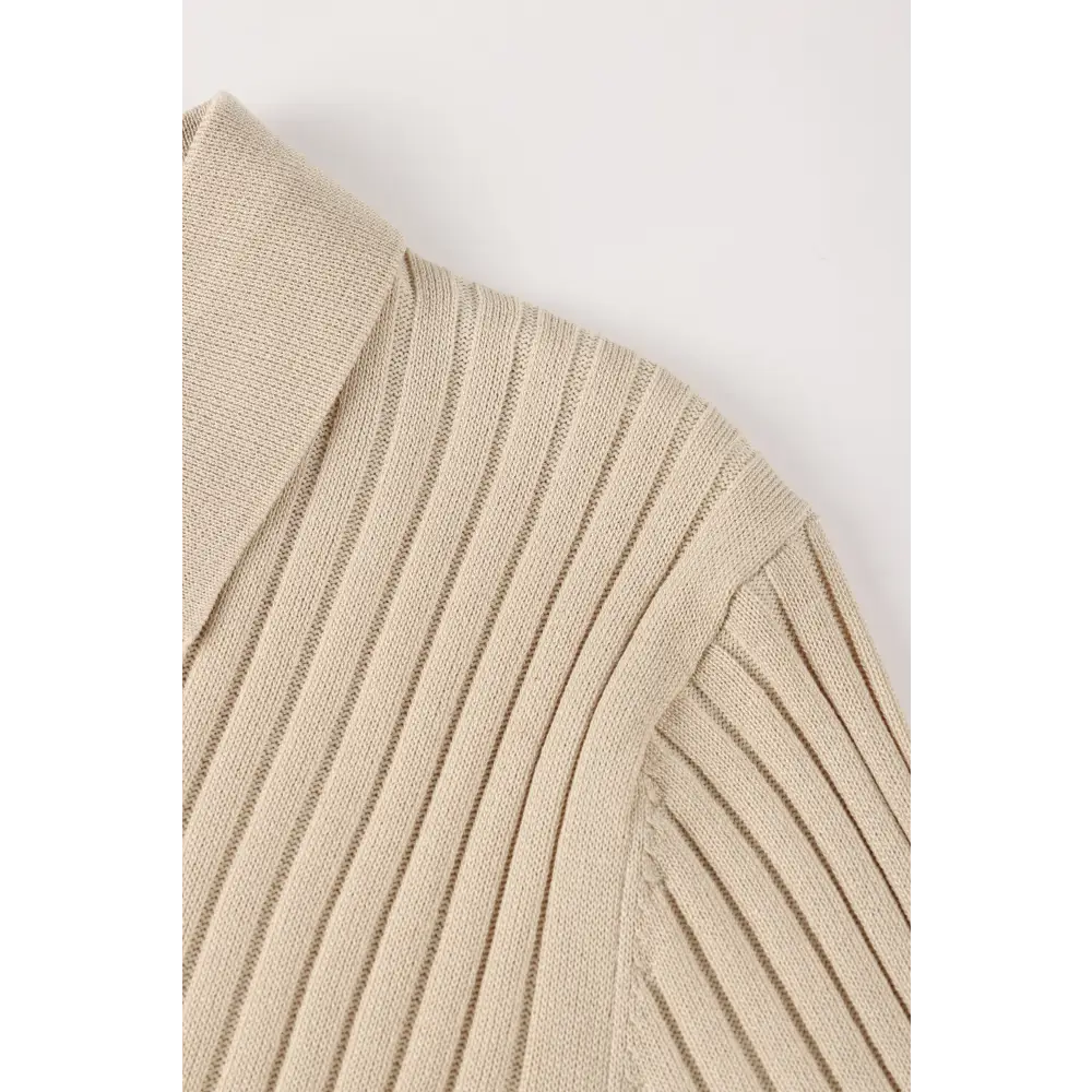 Polo Acanalado Cuello V | Capri