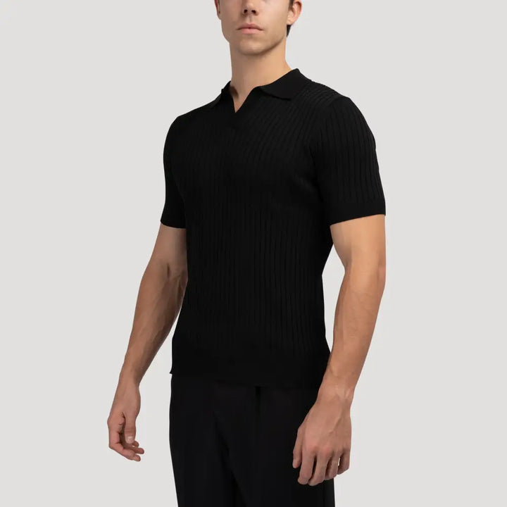 Polo Acanalado Cuello V | Capri