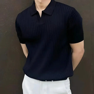 Polo Acanalado Cuello V | Capri