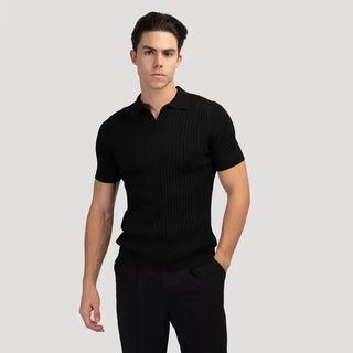 Polo Acanalado Cuello V | Capri