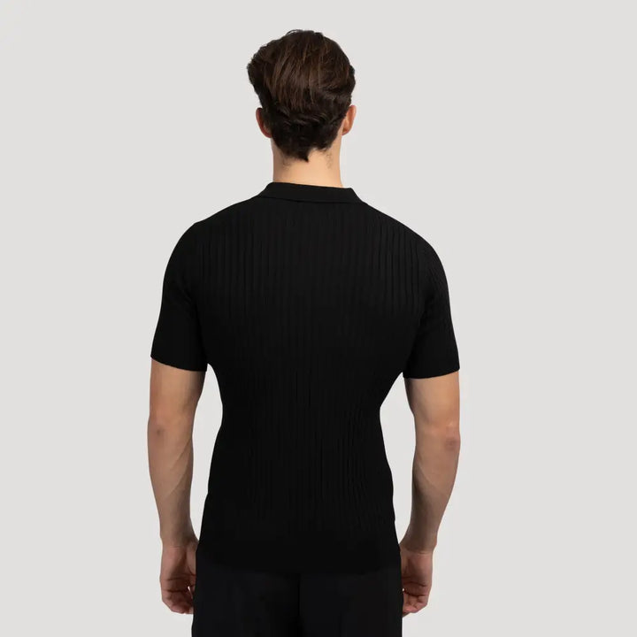 Polo Acanalado Cuello V | Capri