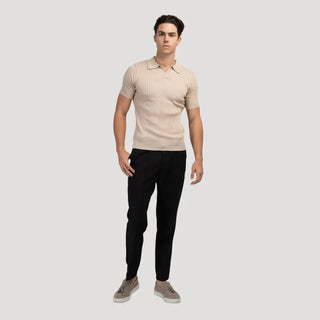 Polo Acanalado Cuello V | Capri