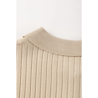 Polo Acanalado Cuello V | Capri