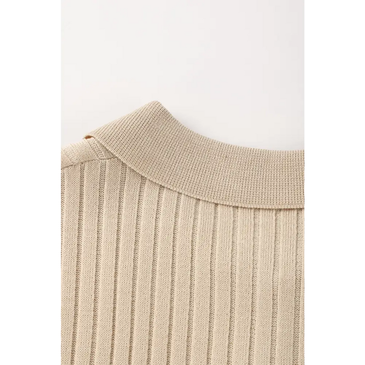 Polo Acanalado Cuello V | Capri