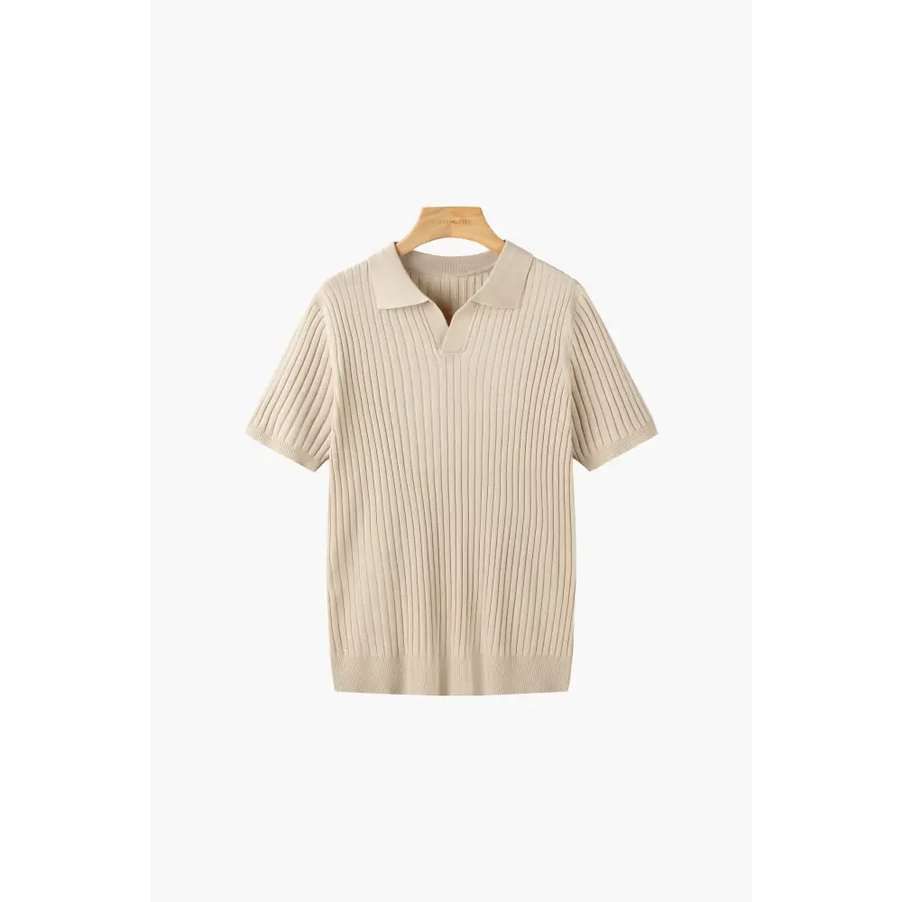 Polo Acanalado Cuello V | Capri